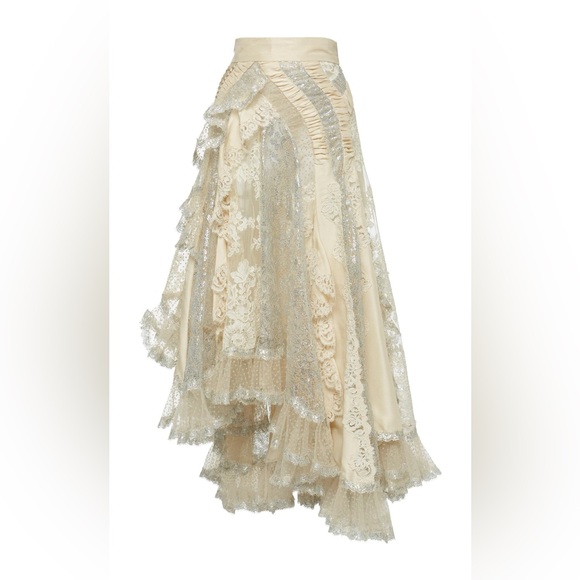 Zimmermann Dresses & Skirts - Zimmermann Sabotage Tiered Ruffle Lace Skirt 0
